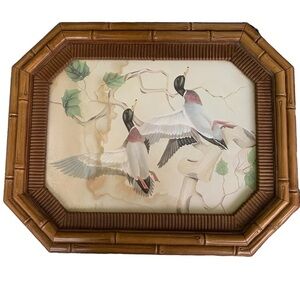 Vintage Mid Century Frame Duck Print
